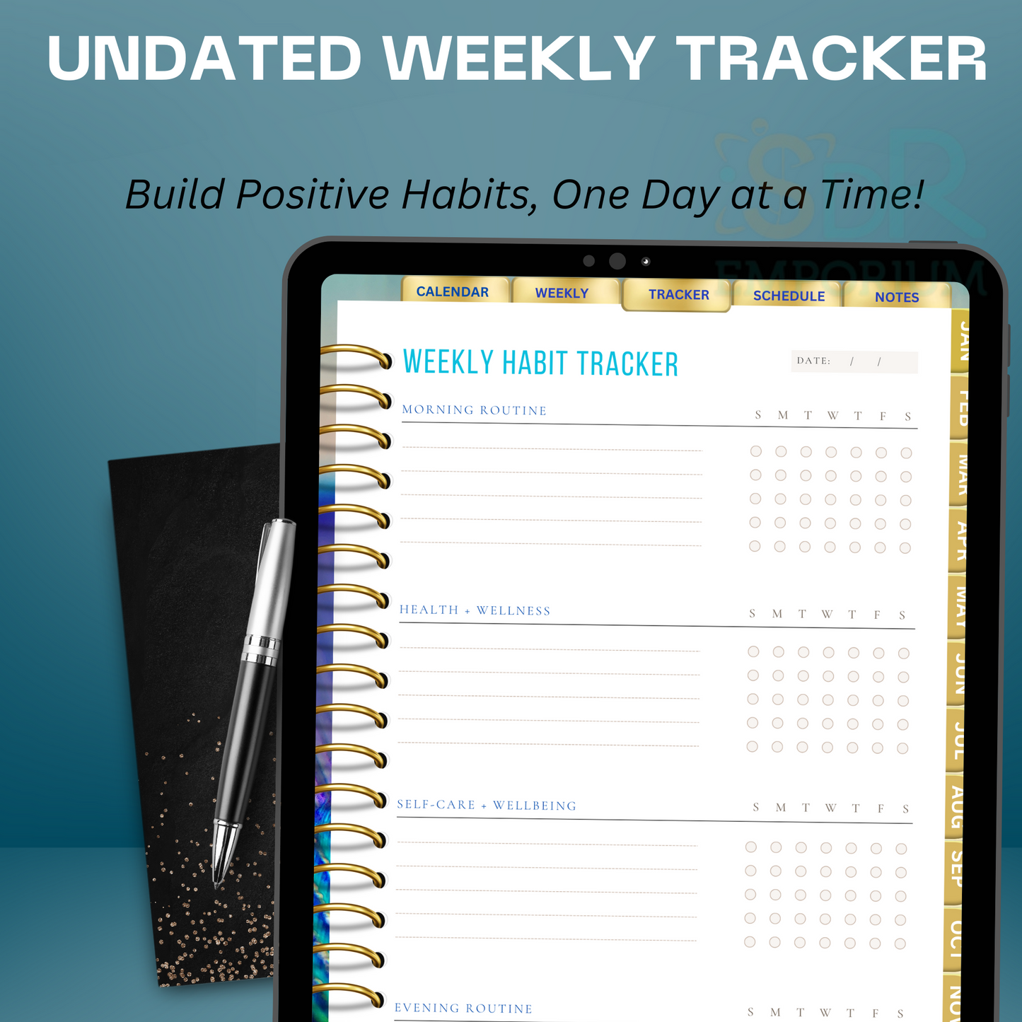 2024 Digital Planner - iPad Planner, Gita Inspired | Undated Weekly, Tracker, Schedule, Notes | Mindful Living,Inspirational, & Productivity